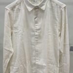 WHITE JUTE FABRIC SHIRT