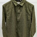 DARK GREEN JUTE FABRIC SHIRT