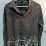 CHOCOLATE BROWN BOTTOM PRINTED SHIRT