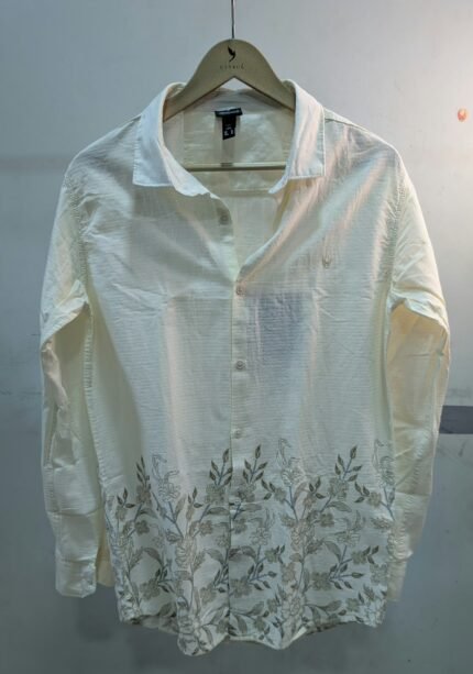 OFF WHITE FLOWER PRINTED SHIRT