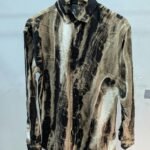 BROWN MARBLE PRINT VISCO SHIRT
