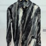 BLACK MARBLE PRINT VISCO SHIRT