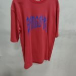 red plain printed T-shirt